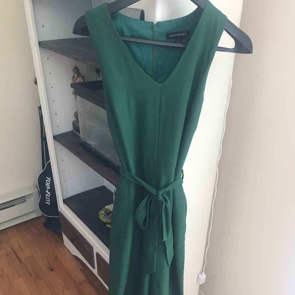 Banana Republic V - Neck Tie Waist Jumpsuit